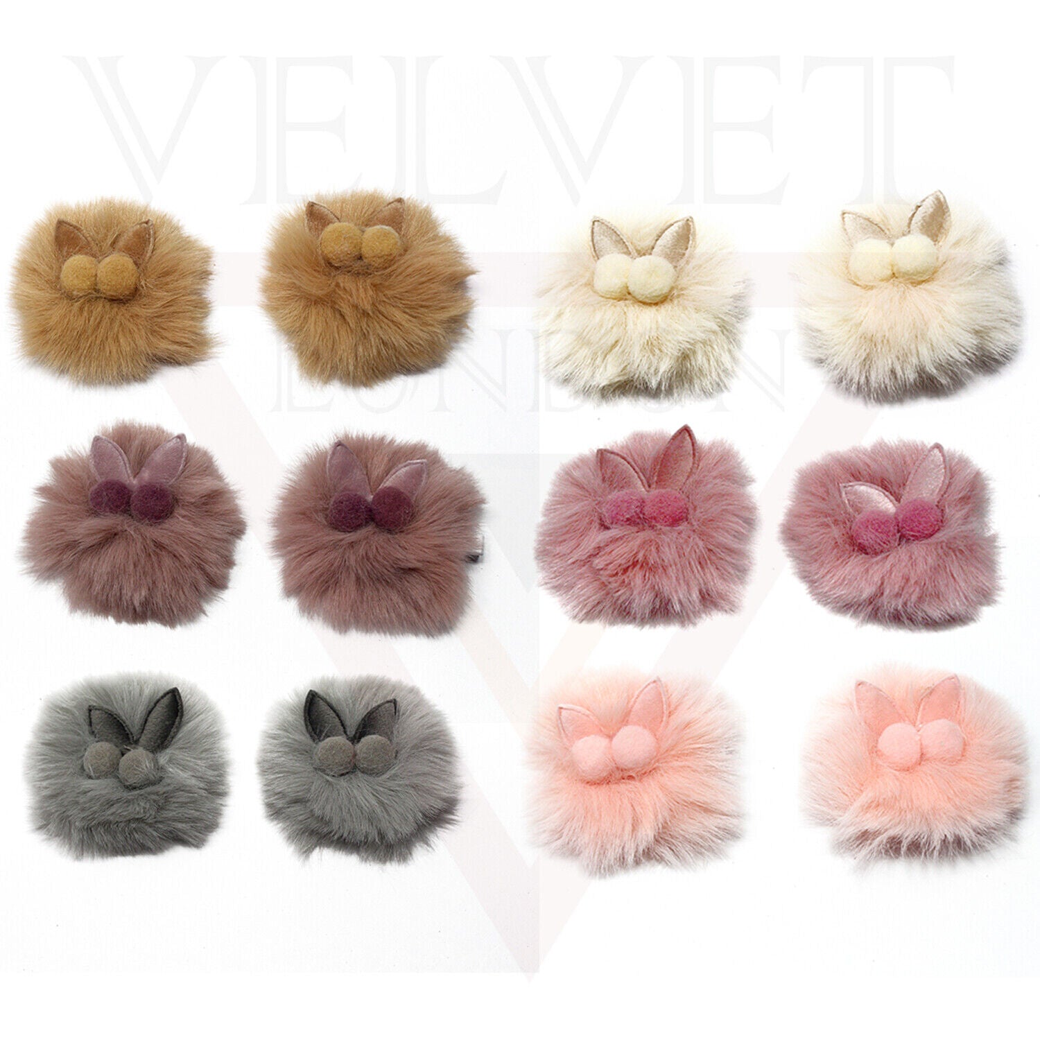 2x Baby Plush Hair Clip Soft Faux Fur Barrette Crocodile Clips Slide Snap Pin