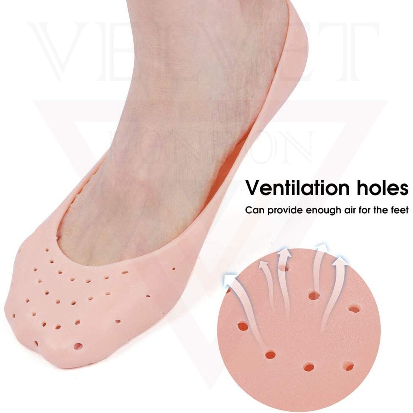 3X Unisex Silicone Cracked Feet Socks Protective Moisturizing Socks Heel Care