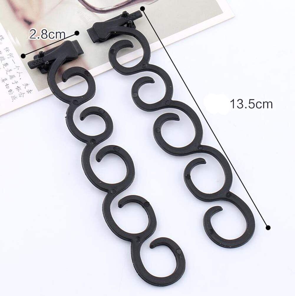 2pcs French Hair Braiding Tool Roller With Hook Twist Styling Bun Maker Clips