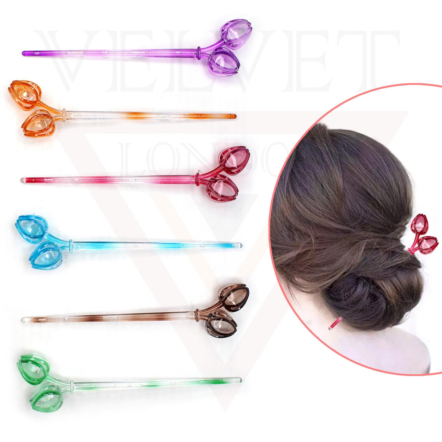 Hair Styling Sticks Messy Bun Holder Bun Maker Floral Chignon Hairpin Chopstick