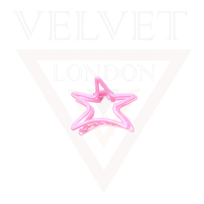 Metal Hair Claw Clips Matte Hair Clamp Star Barrette Frosted Jaw Accessories