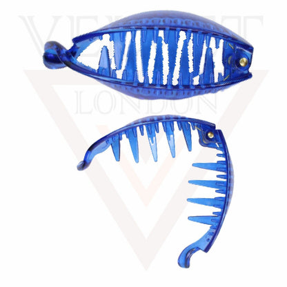 Banana Clip Transparent Oval Hair Clips Comb Ponytail Holder Non-Silp Grip Clamp