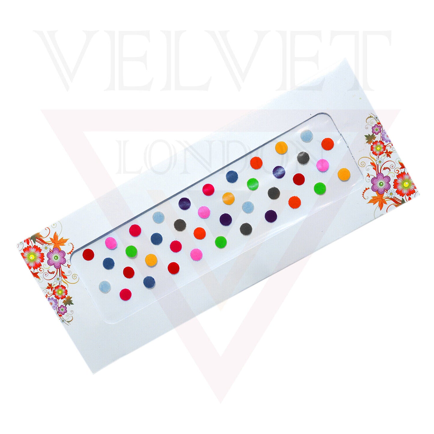 Multi-Colour Plain Round Bindi Indian ForeHead Sticker Tikka Chandla Wedding 