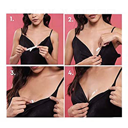 72Pcs Double Sided Body Tape Safe Transparent Bra Tape For Clothes, Dress & Body