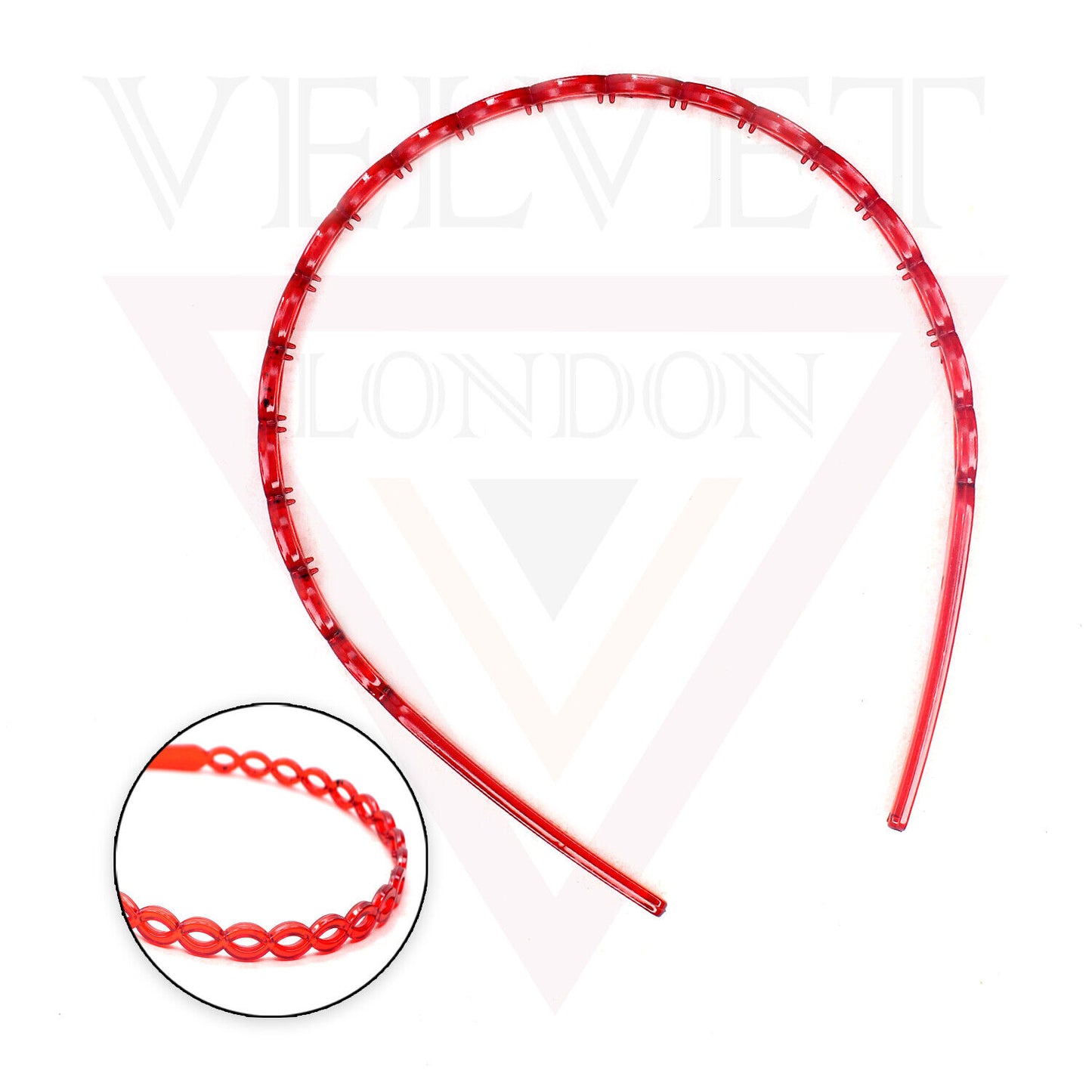 Infinity Hair Band Clear Hair Hoop With Teeth Comb Solid Headband Headwears