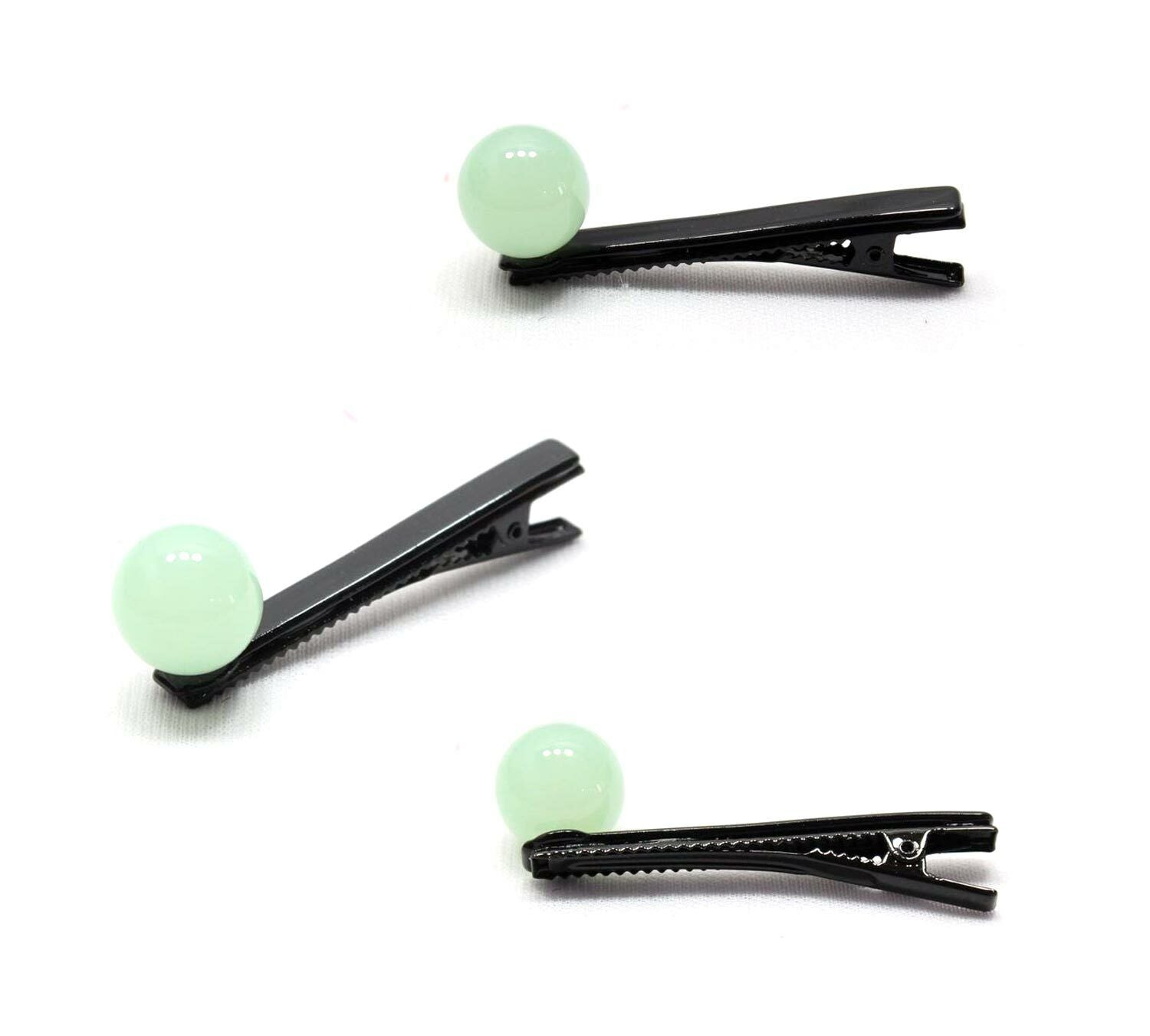 Crocodile Hair Clips With Colorful Marble Ball Brooch for Party Travel Festival