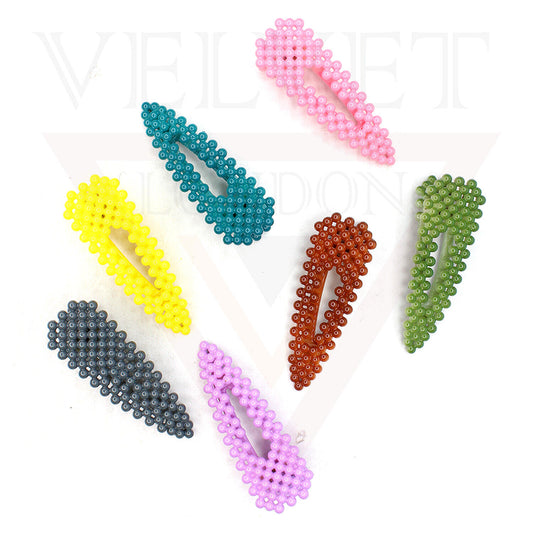 Pearl Hair Clips Plastic Triangle Hairpins Hair Barrettes Clip for Party Wedding