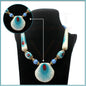 Tribal Colourful Beaded Traditional Necklace Pendant With Earrings Boho Ethnic