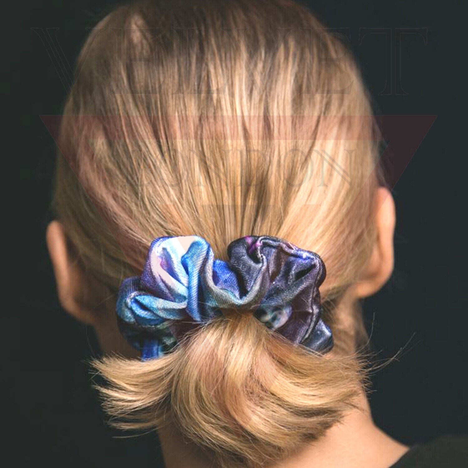 Girls Hair Scrunchies Elastic Ponytail Holder Hair Bobble Bands Shinny Headwear