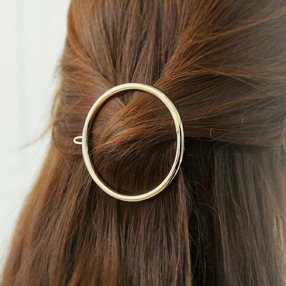 Golden Hair Clip Metal Hair Pin French Sliders Minimalist Clip Barrettes Grips 