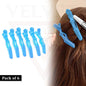 6Pcs Sky Blue Alligator Clips for Hair, Crocodile Salon Sectioning Clamps Clip