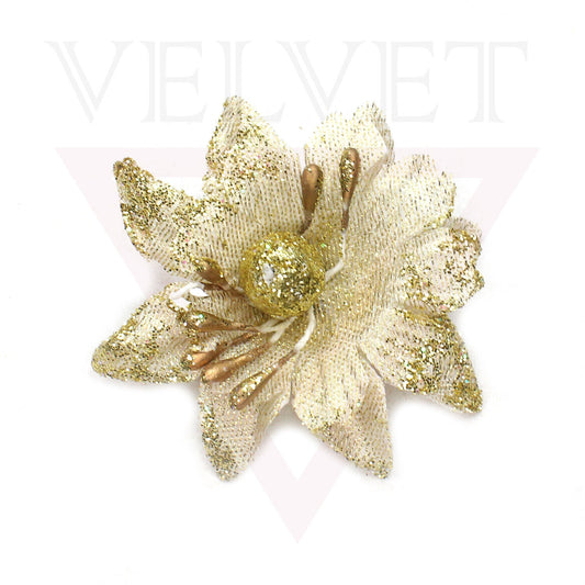 Hair Clip Golden Glitter Flower Clip Tiny Hair Clips Pins Party For Baby Girls