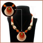 Tribal Colourful Beaded Traditional Necklace Pendant With Earrings Boho Ethnic