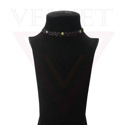 Retro Style Tattoo Necklace Diamond Black Stretch Elastic Choker Classic Stretch