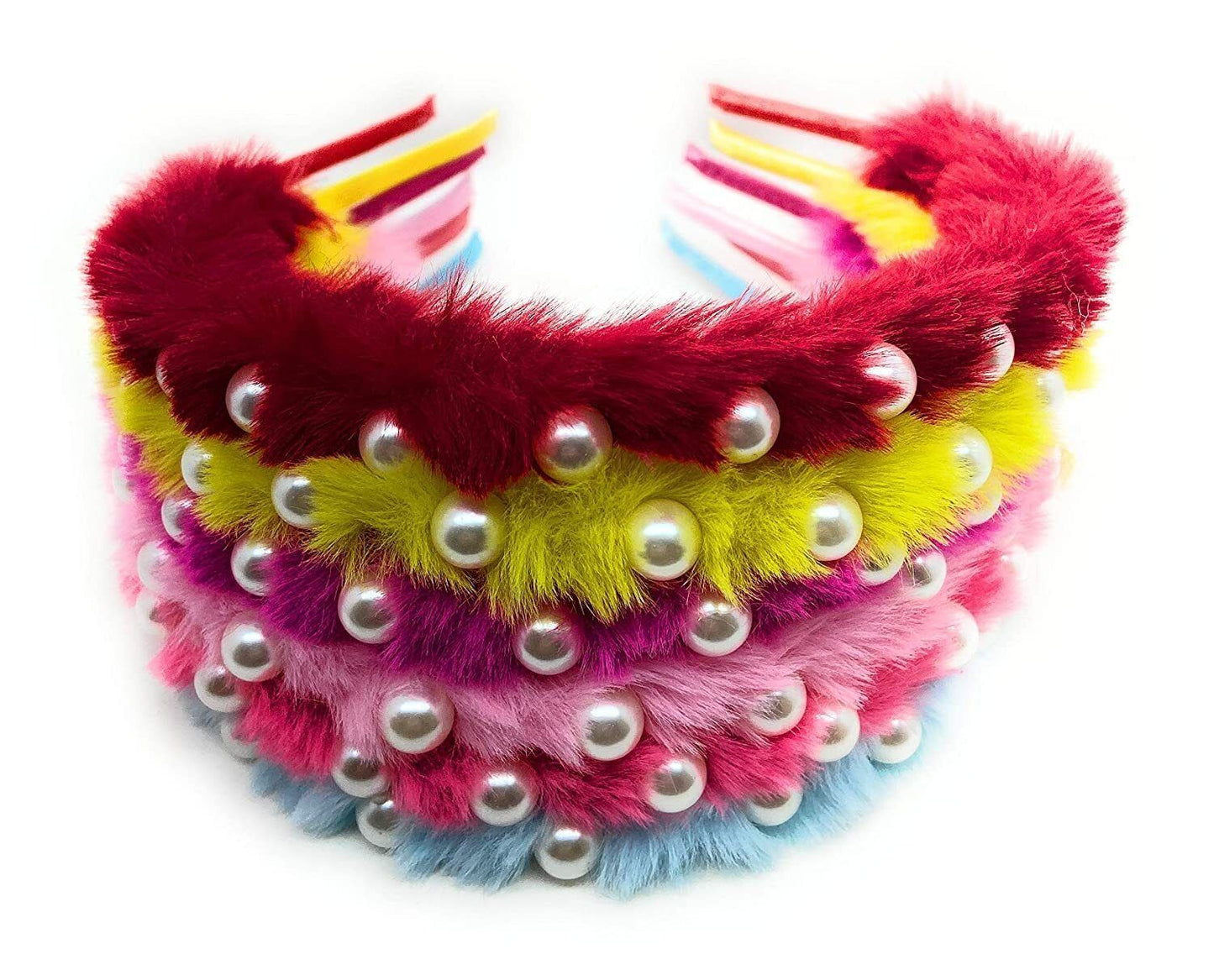 Pearl Hair Bands Fur Headbands Cute Unicorn Hair Hoop Hair Accessories for Girls
