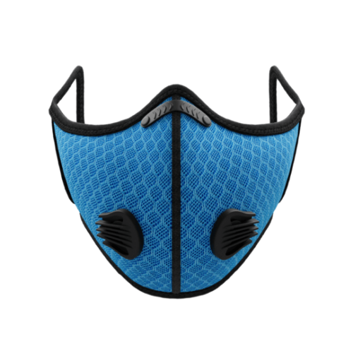 Washable Dustproof Face Mask Anti-pollution Cover Activated Carbon Filters Blue