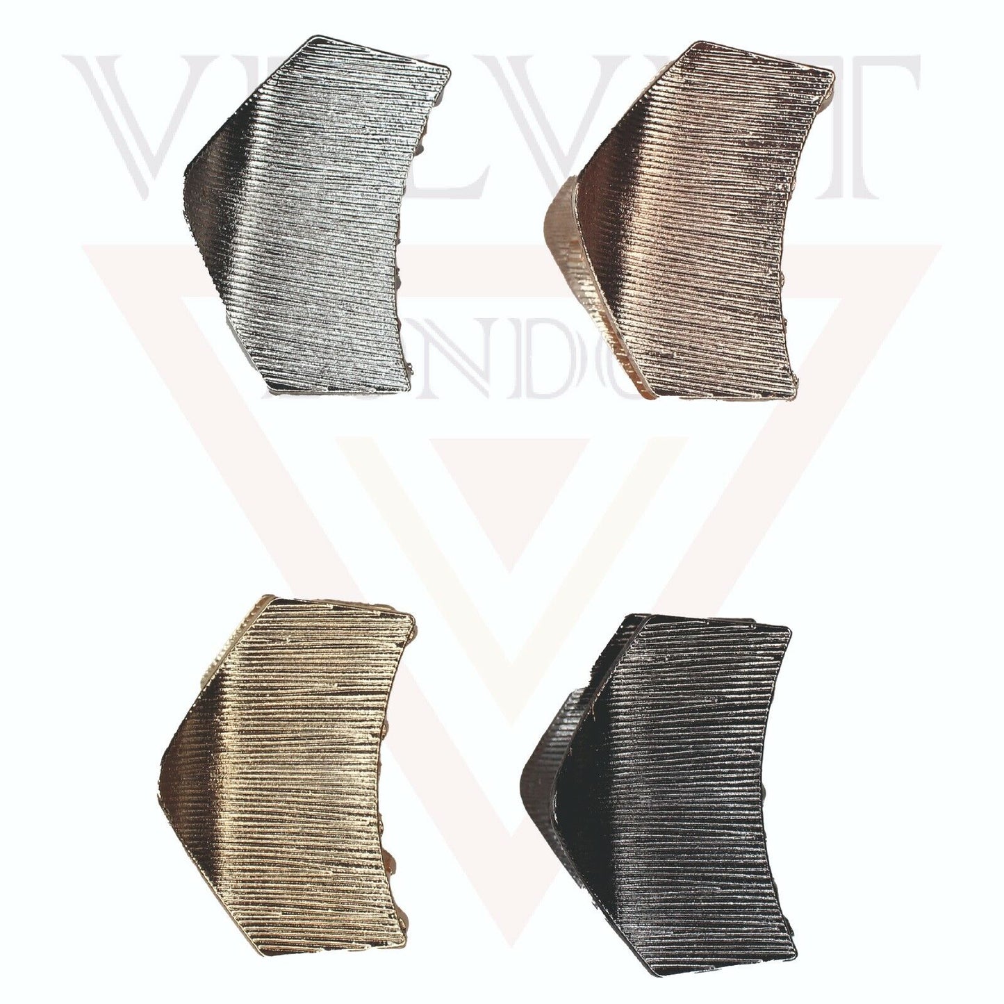 4x Hair Claw Clips Non-Slip Hair Clamp Metal Lining Strong Hold Hair Jaw Grips