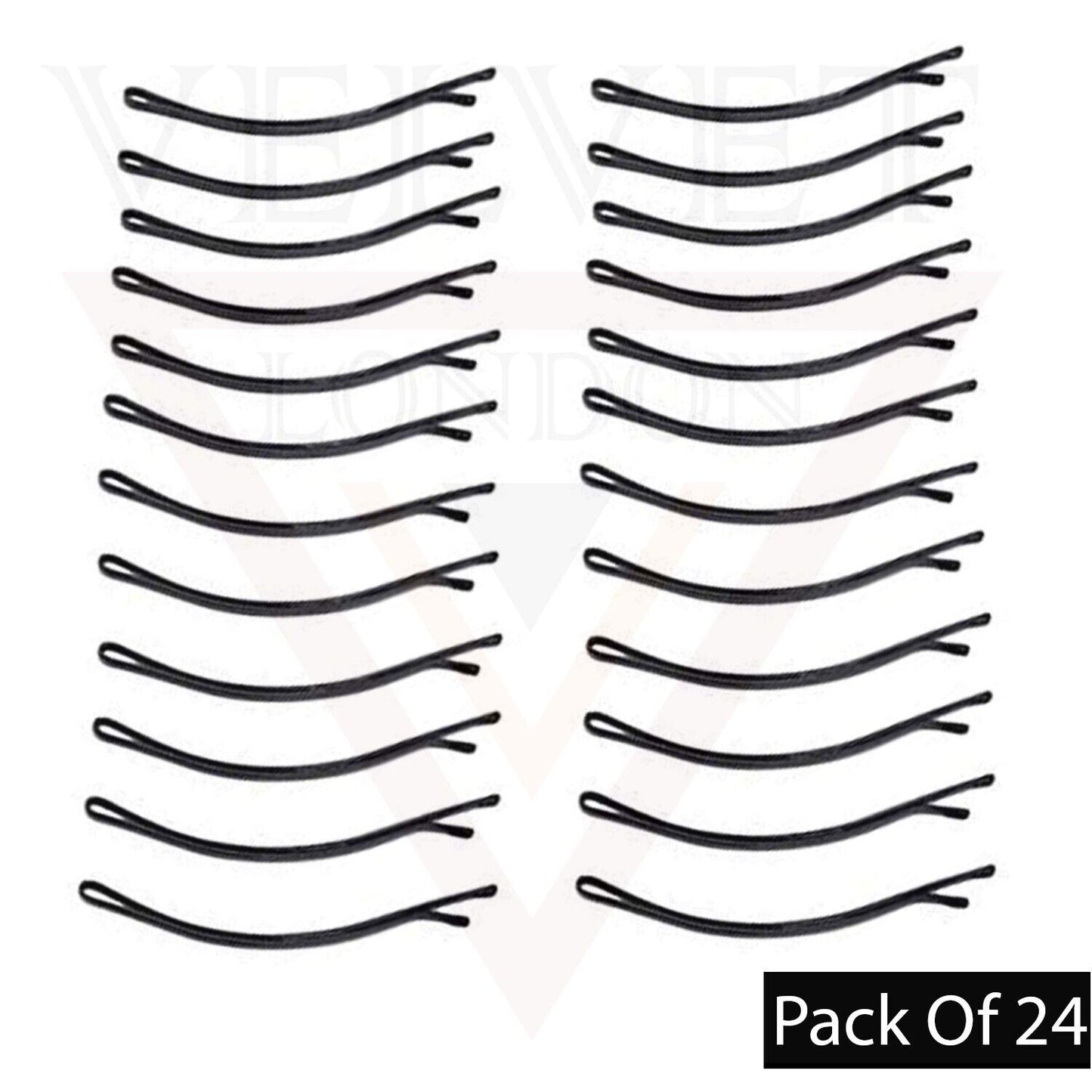 24pcs Bobby Pins Black Metal Grip Blonde Thick Fine Styling Hair Accessories