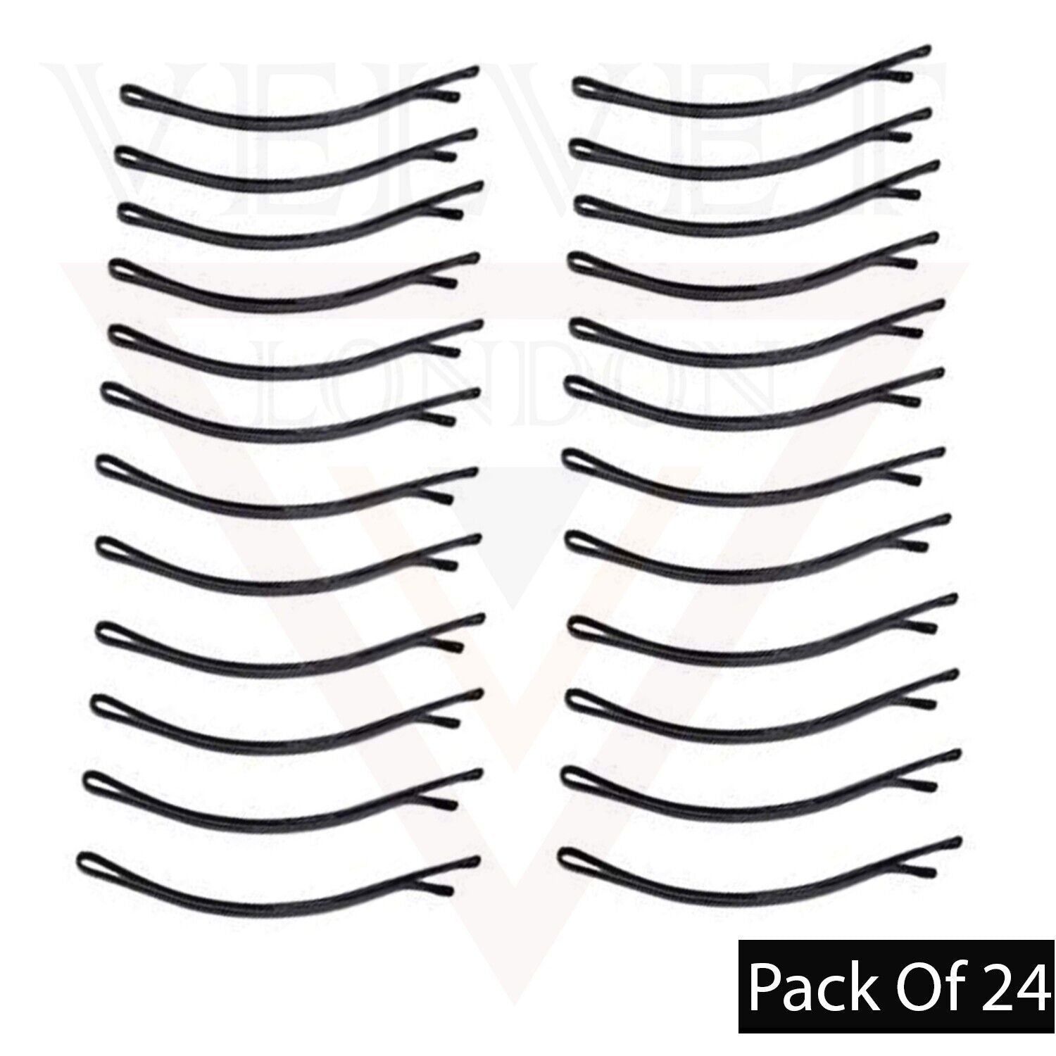 24pcs Bobby Pins Black Metal Grip Blonde Thick Fine Styling Hair Accessories