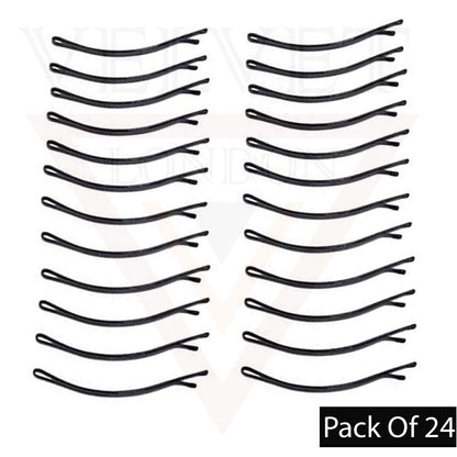 24pcs Bobby Pins Black Metal Grip Blonde Thick Fine Styling Hair Accessories