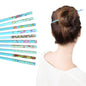 12x Assorted Wooden Colourful Long Hair Sticks Chopsticks Wooden Bun Holder Wood Stick Hair Accessories UK