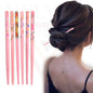 6x Assorted Wooden Colourful Long Hair Sticks Chopsticks Wooden Bun Holder Wood Stick UK